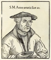 Portrait of Sebastian Munster from a 1550 edition of his Cosmographia